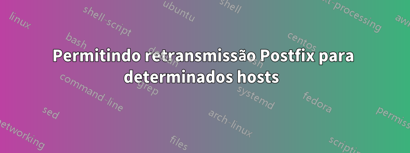 Permitindo retransmissão Postfix para determinados hosts 