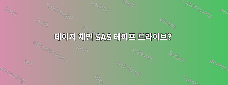 데이지 체인 SAS 테이프 드라이브?