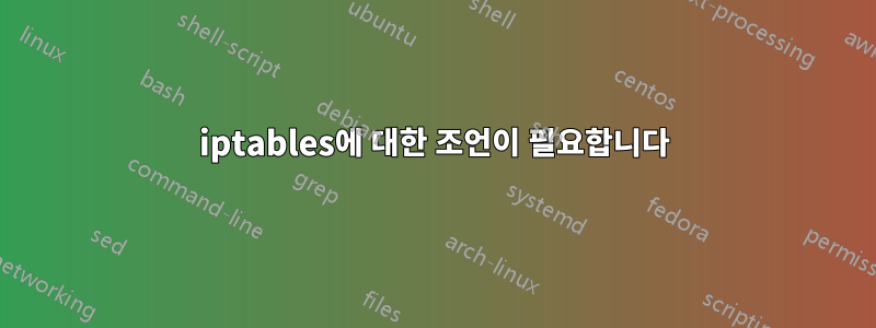 iptables에 대한 조언이 필요합니다