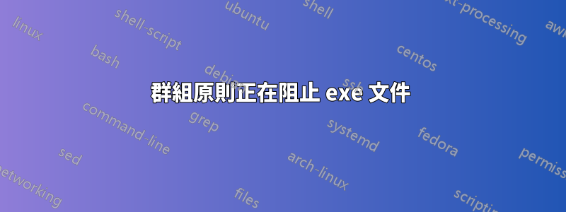 群組原則正在阻止 exe 文件