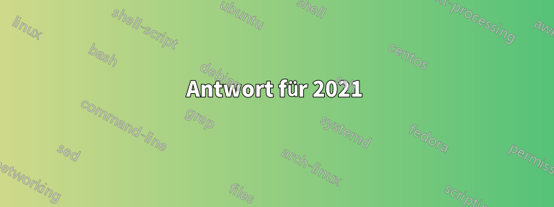 Antwort für 2021