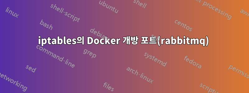 iptables의 Docker 개방 포트(rabbitmq)