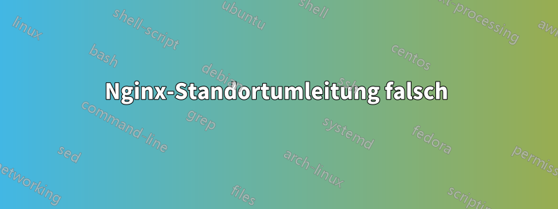 Nginx-Standortumleitung falsch