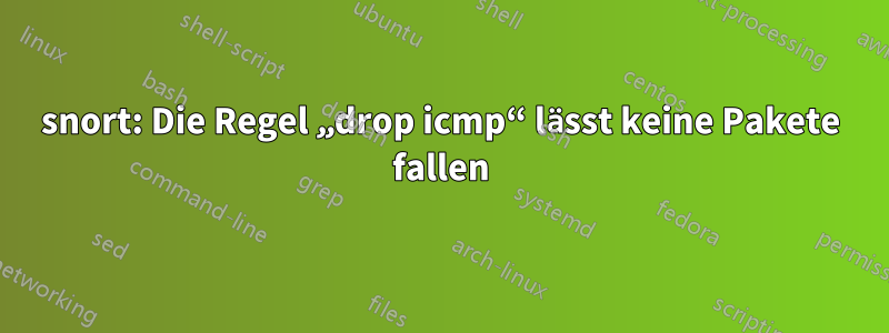 snort: Die Regel „drop icmp“ lässt keine Pakete fallen