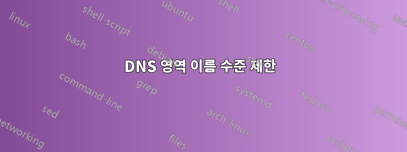 DNS 영역 이름 수준 제한 