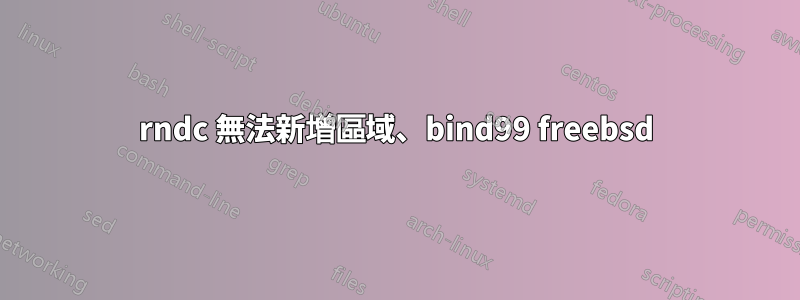 rndc 無法新增區域、bind99 freebsd