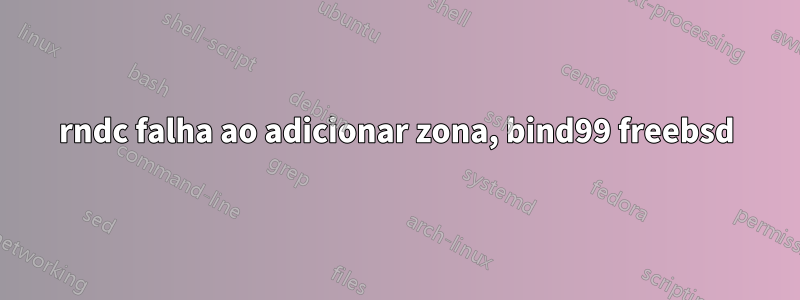 rndc falha ao adicionar zona, bind99 freebsd