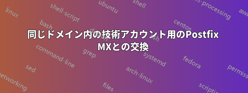 同じドメイン内の技術アカウント用のPostfix MXとの交換