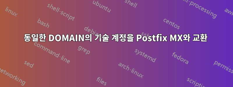 동일한 DOMAIN의 기술 계정을 Postfix MX와 교환