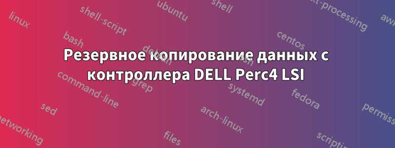 Резервное копирование данных с контроллера DELL Perc4 LSI