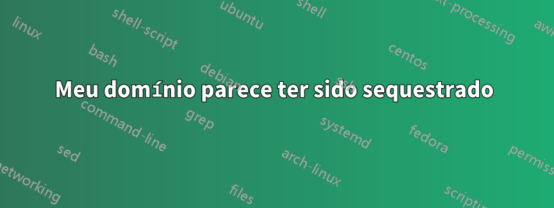 Meu domínio parece ter sido sequestrado