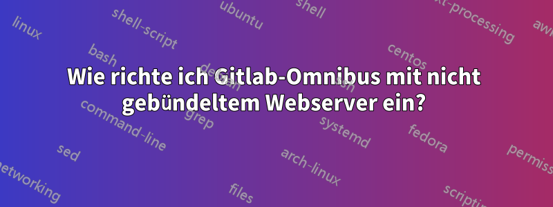 Wie richte ich Gitlab-Omnibus mit nicht gebündeltem Webserver ein?