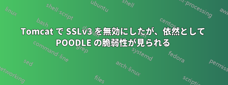 Tomcat で SSLv3 を無効にしたが、依然として POODLE の脆弱性が見られる