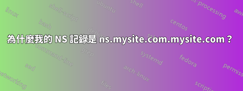 為什麼我的 NS 記錄是 ns.mysite.com.mysite.com？