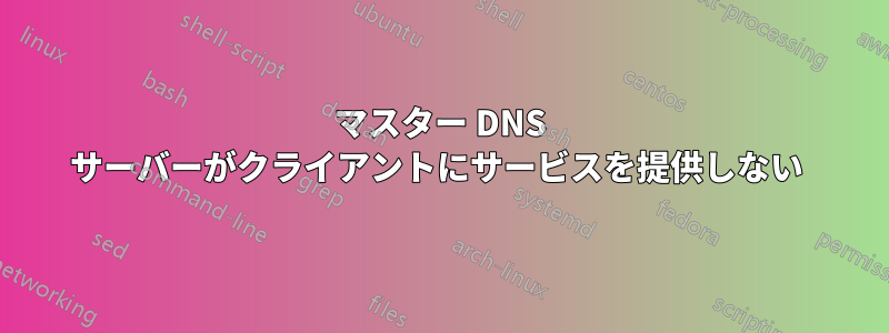 マスター DNS サーバーがクライアントにサービスを提供しない 