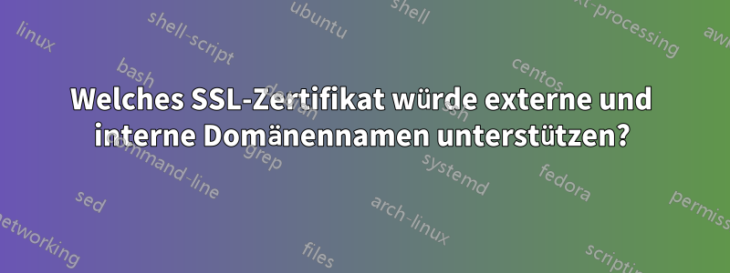 Welches SSL-Zertifikat würde externe und interne Domänennamen unterstützen?