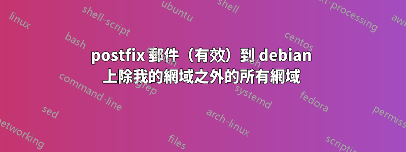 postfix 郵件（有效）到 debian 上除我的網域之外的所有網域