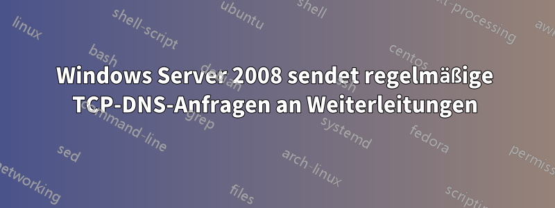 Windows Server 2008 sendet regelmäßige TCP-DNS-Anfragen an Weiterleitungen