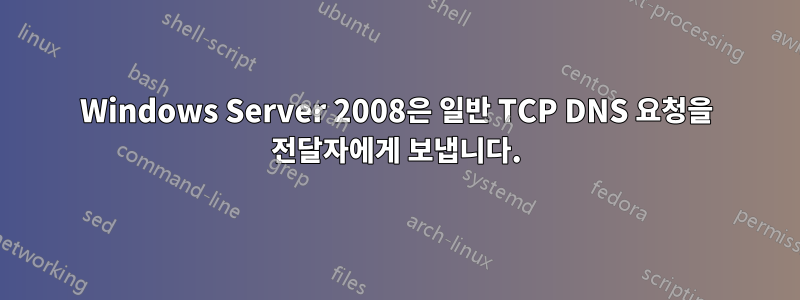 Windows Server 2008은 일반 TCP DNS 요청을 전달자에게 보냅니다.