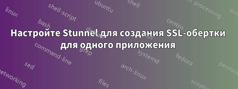 Настройте Stunnel для создания SSL-обертки для одного приложения