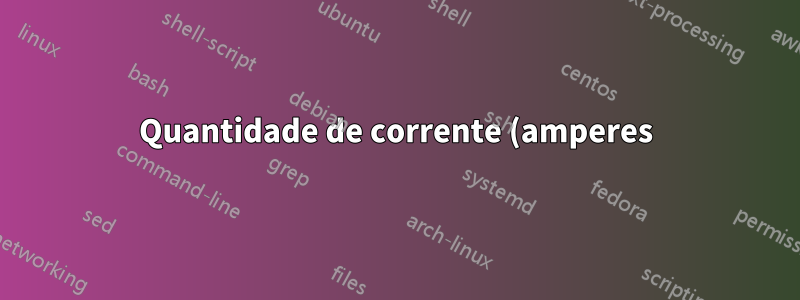 Quantidade de corrente (amperes) de uma tomada elétrica