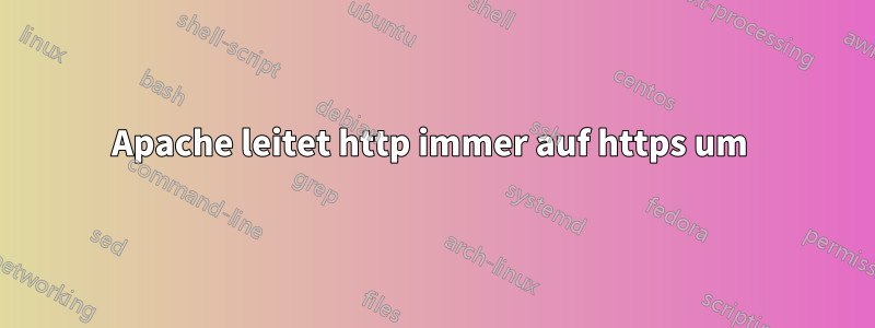 Apache leitet http immer auf https um 