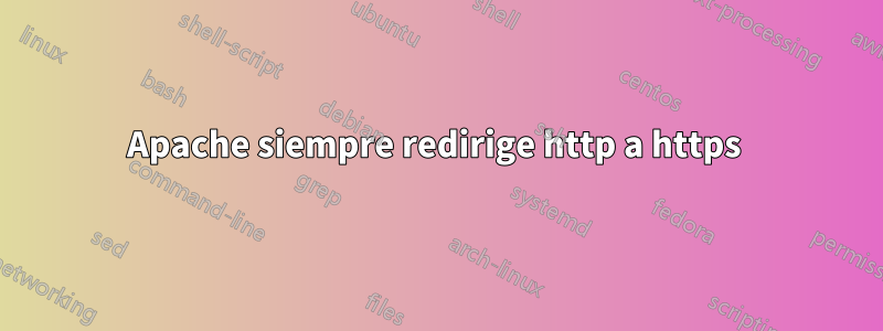 Apache siempre redirige http a https 