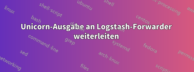 Unicorn-Ausgabe an Logstash-Forwarder weiterleiten