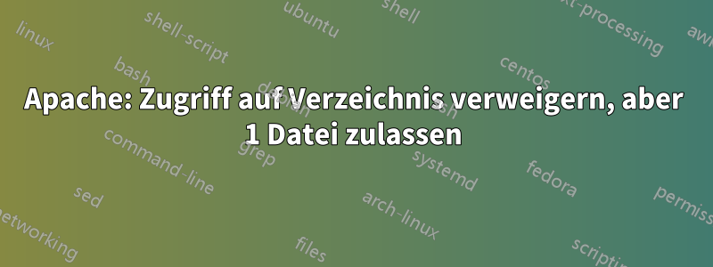 Apache: Zugriff auf Verzeichnis verweigern, aber 1 Datei zulassen