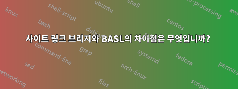 사이트 링크 브리지와 BASL의 차이점은 무엇입니까?