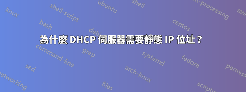 為什麼 DHCP 伺服器需要靜態 IP 位址？