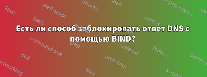 Есть ли способ заблокировать ответ DNS с помощью BIND?