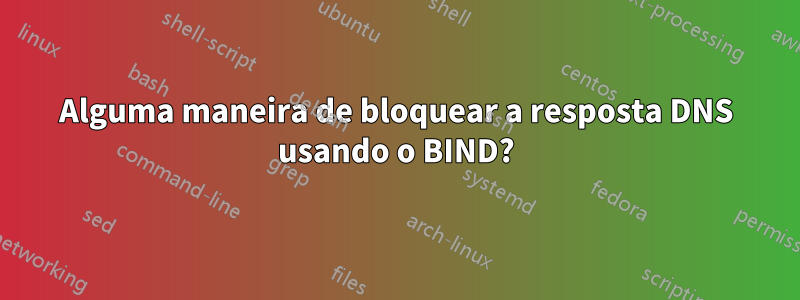 Alguma maneira de bloquear a resposta DNS usando o BIND?