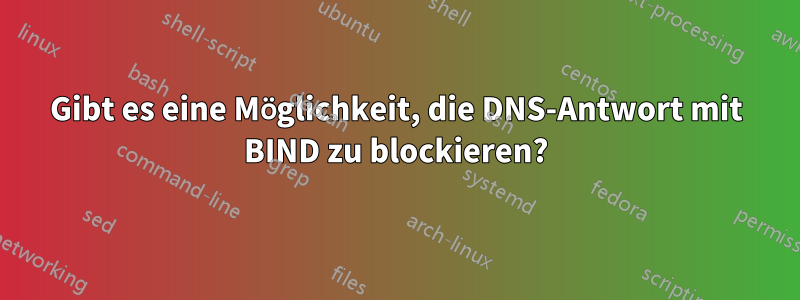 Gibt es eine Möglichkeit, die DNS-Antwort mit BIND zu blockieren?