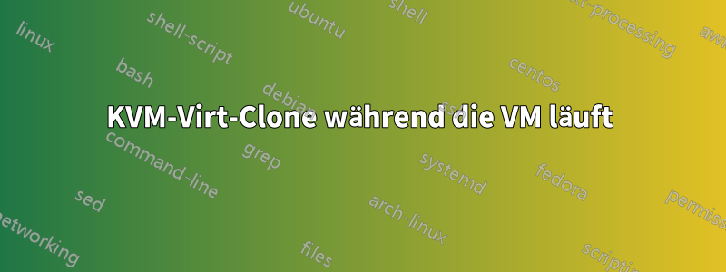 KVM-Virt-Clone während die VM läuft