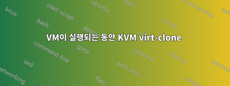 VM이 실행되는 동안 KVM virt-clone