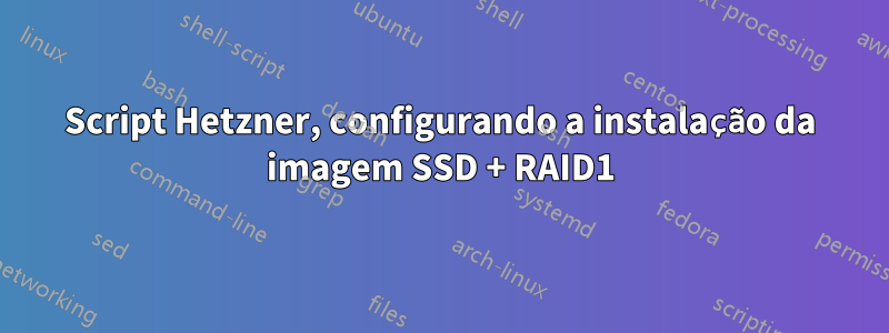 Script Hetzner, configurando a instalação da imagem SSD + RAID1