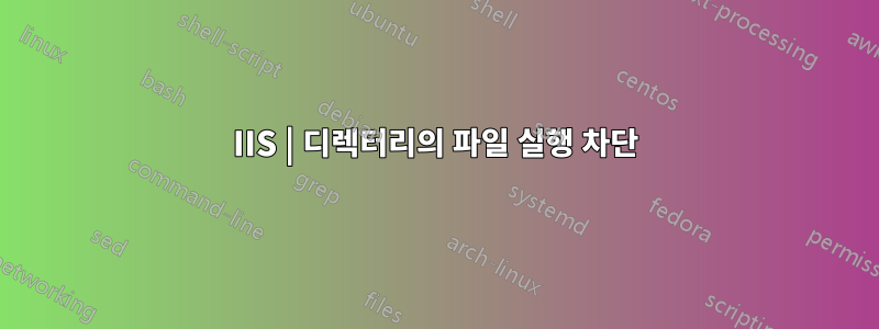 IIS | 디렉터리의 파일 실행 차단