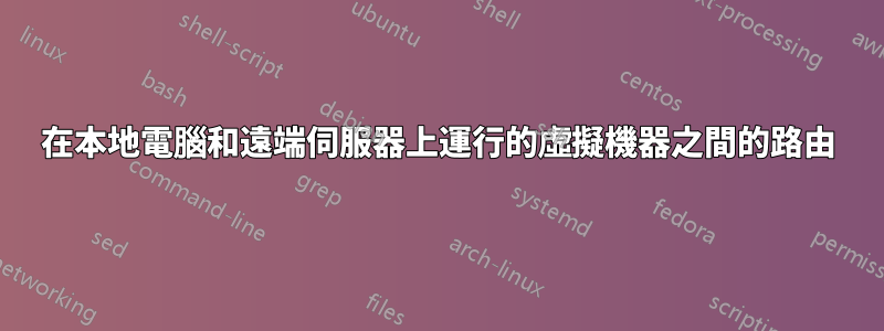 在本地電腦和遠端伺服器上運行的虛擬機器之間的路由