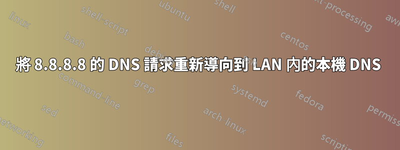 將 8.8.8.8 的 DNS 請求重新導向到 LAN 內的本機 DNS