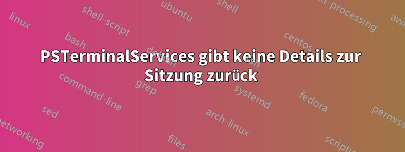 PSTerminalServices gibt keine Details zur Sitzung zurück