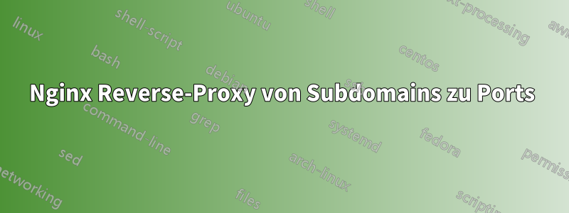 Nginx Reverse-Proxy von Subdomains zu Ports