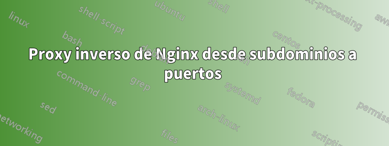 Proxy inverso de Nginx desde subdominios a puertos