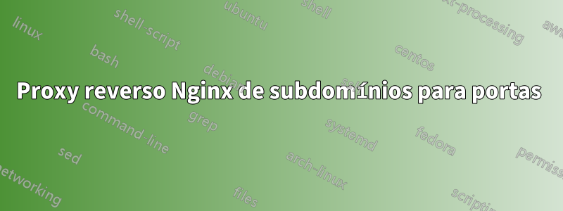 Proxy reverso Nginx de subdomínios para portas