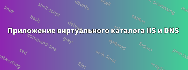 Приложение виртуального каталога IIS и DNS