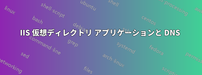 IIS 仮想ディレクトリ アプリケーションと DNS