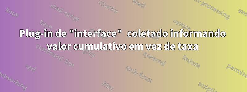 Plug-in de "interface" coletado informando valor cumulativo em vez de taxa