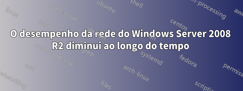 O desempenho da rede do Windows Server 2008 R2 diminui ao longo do tempo