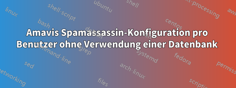 Amavis Spamassassin-Konfiguration pro Benutzer ohne Verwendung einer Datenbank