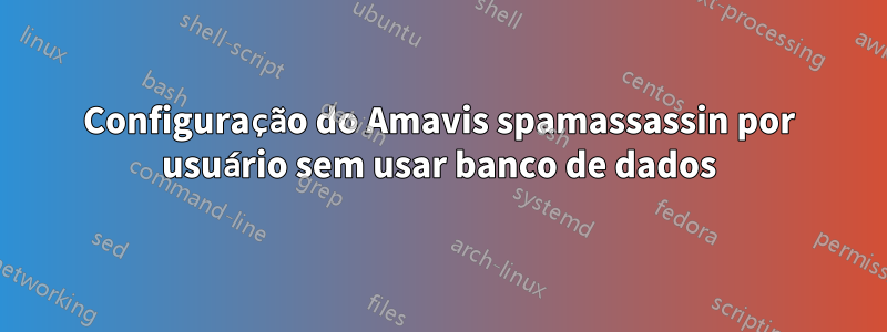 Configuração do Amavis spamassassin por usuário sem usar banco de dados